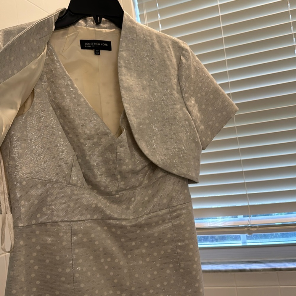 Dress with matching top cover